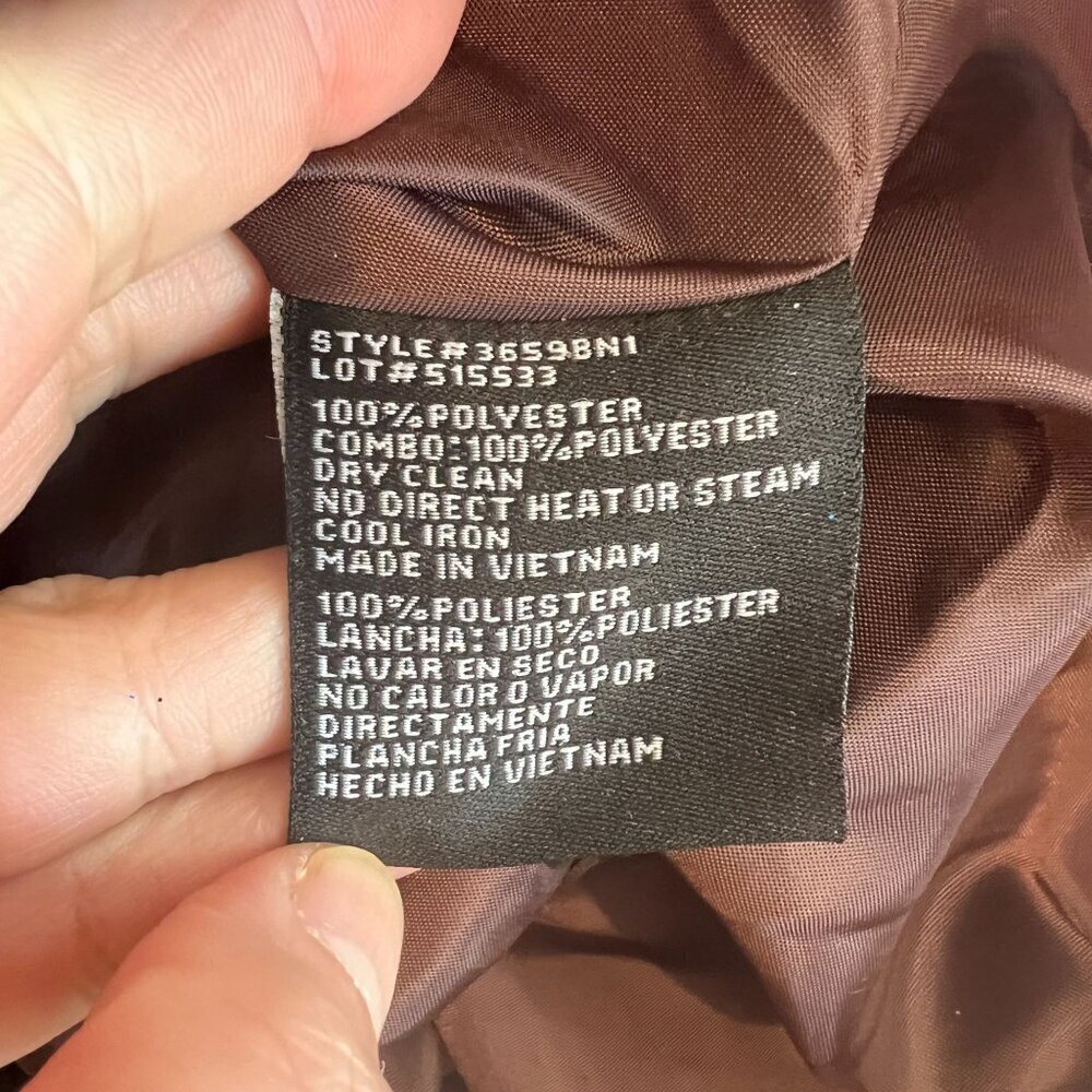 Blondie Nites Lamour Lace-Up Mini Satin Skater Dress Sz 7 in Brown Chocolate - Picture 10 of 13